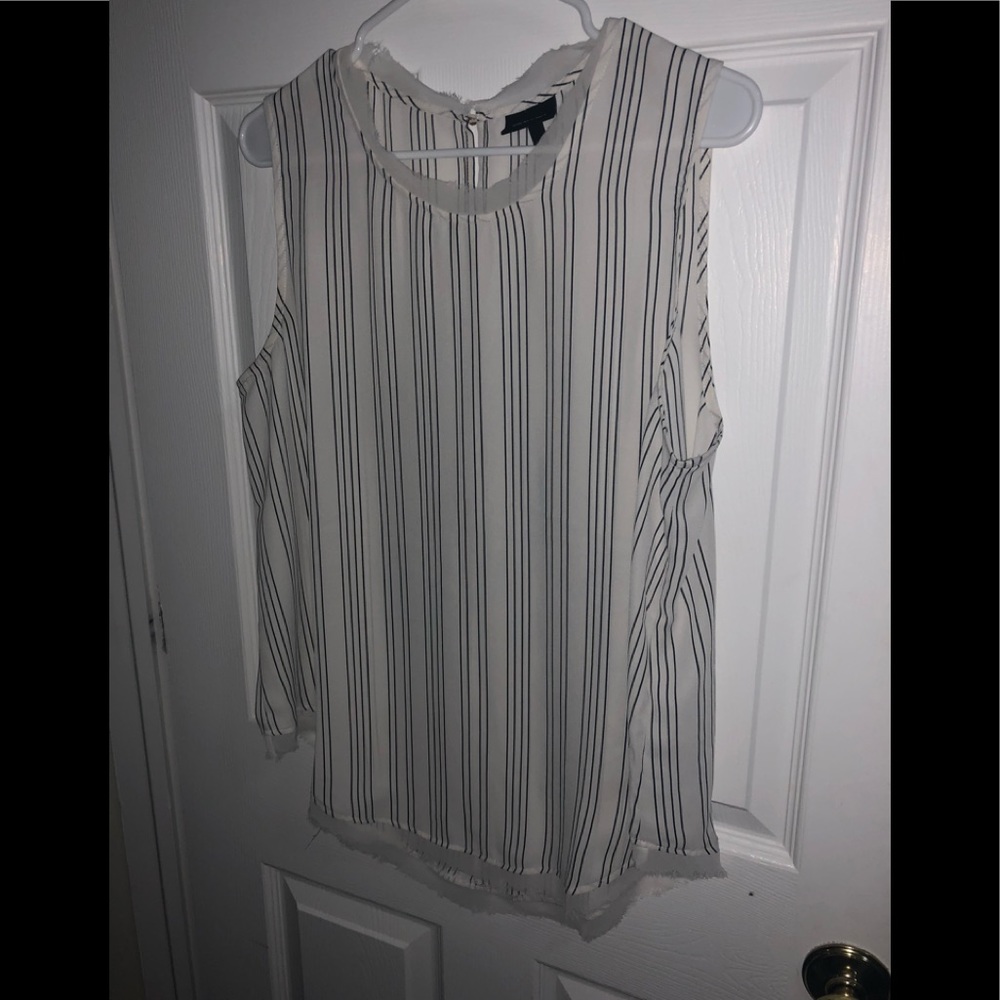 Black and white striped dress top who what wear